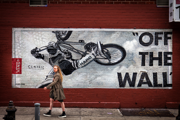 Vans off on sale the wall publicidad